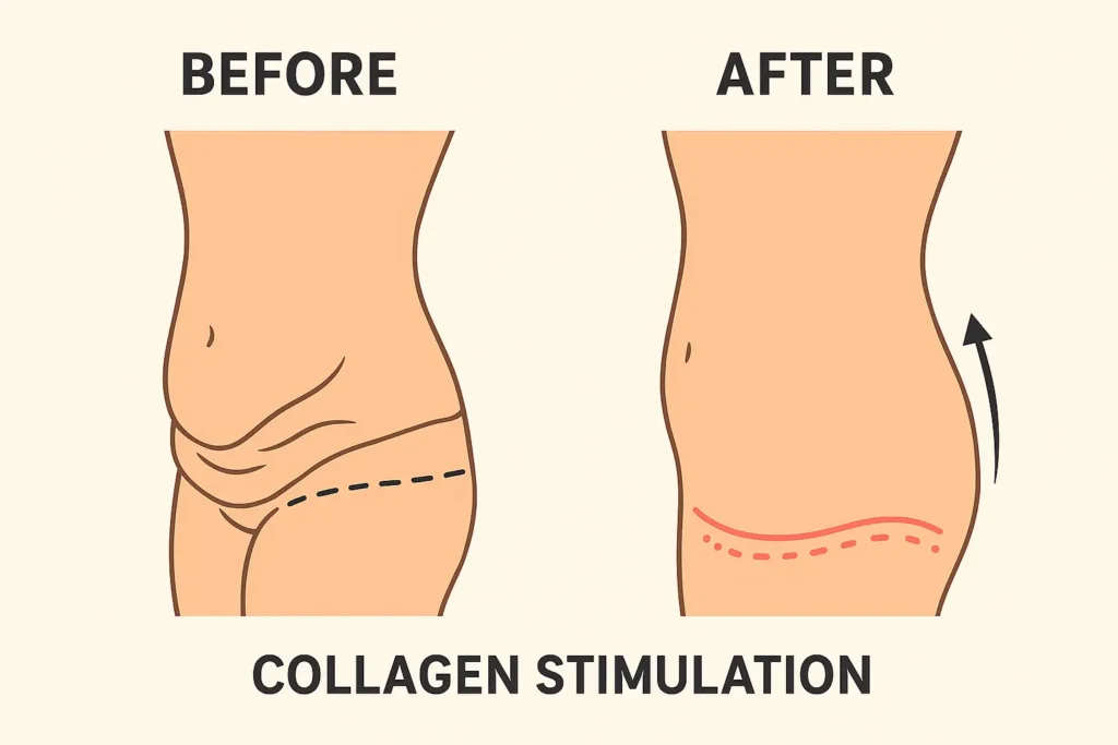 Before and after results for sagging skin after weight loss injections Tong