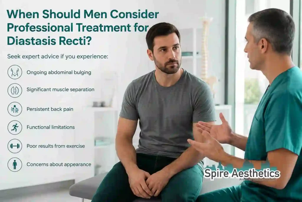 When Should Men Consider Professional Treatment for Diastasis Recti Tong?