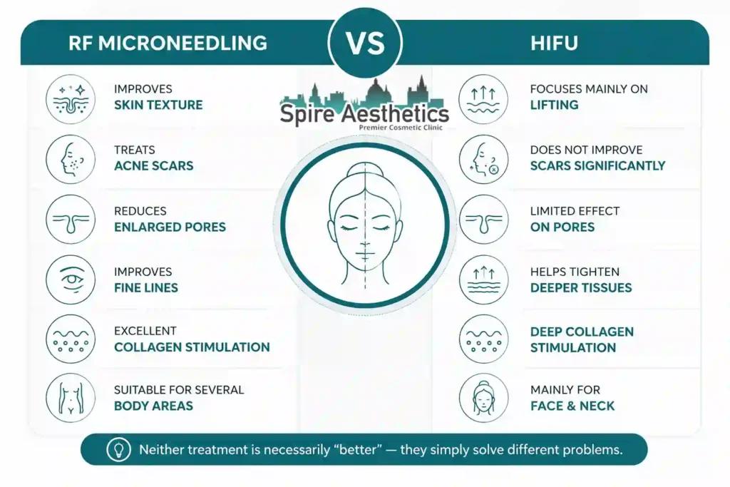 RF Microneedling vs HIFU: Which Treatment Gives Better Results Tong?
